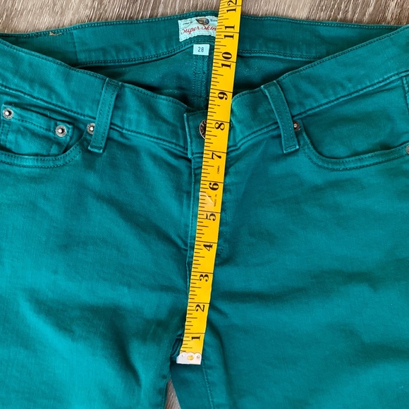 Fossil Teal Super Skinny Jeans Size 28 - Picture 7 of 11